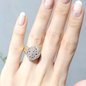 Outlet Pırlanta 1,12 Ct F-G Renk Fantezi Yüzük - JM00024